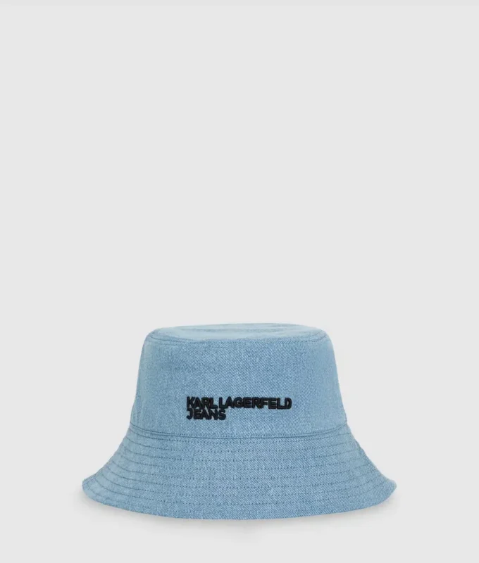 Vendbar denim-bucket hat