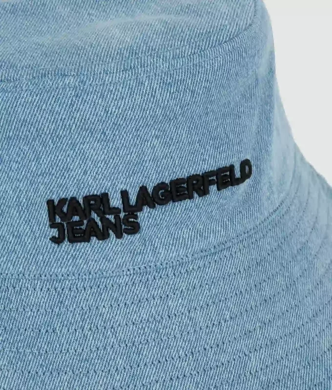 Vendbar denim-bucket hat