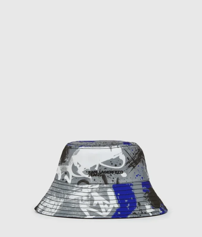 Vendbar graffiti-bucket hat