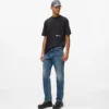 Vintagevaskede jeans med lige ben