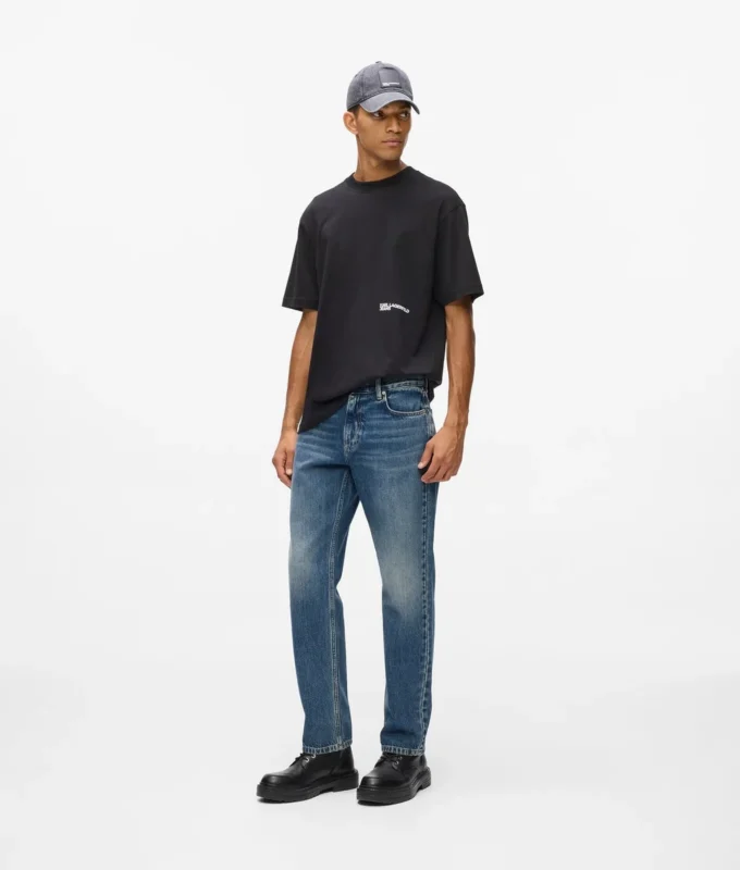 Vintagevaskede jeans med lige ben